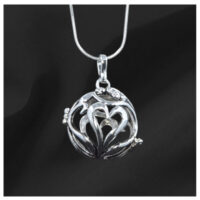 Silver Inner Heart Gem Pendant