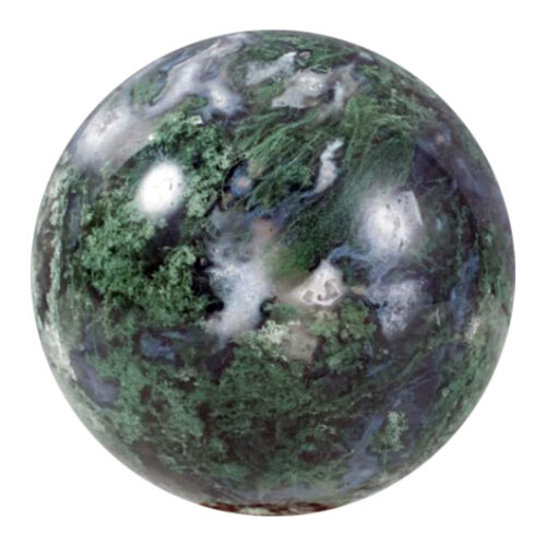 Green Moss Agate Gem Sphere